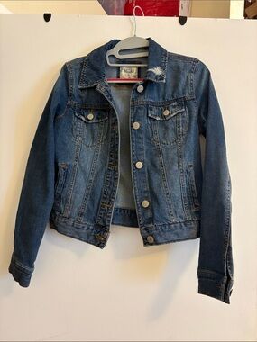 Mudd Dark Blue Denim Jean Jacket with Button Front